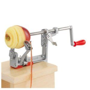 Pampered Chef Apple Peeler Slicer Corer  with Wood Stand